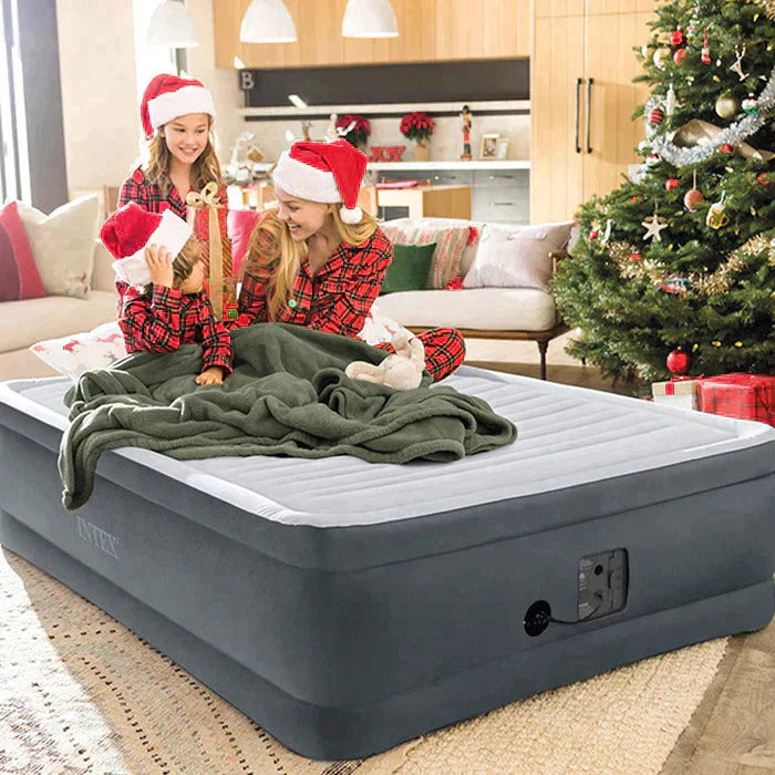 Colchão de Casal Inflável + Bomba de AR e Encosto